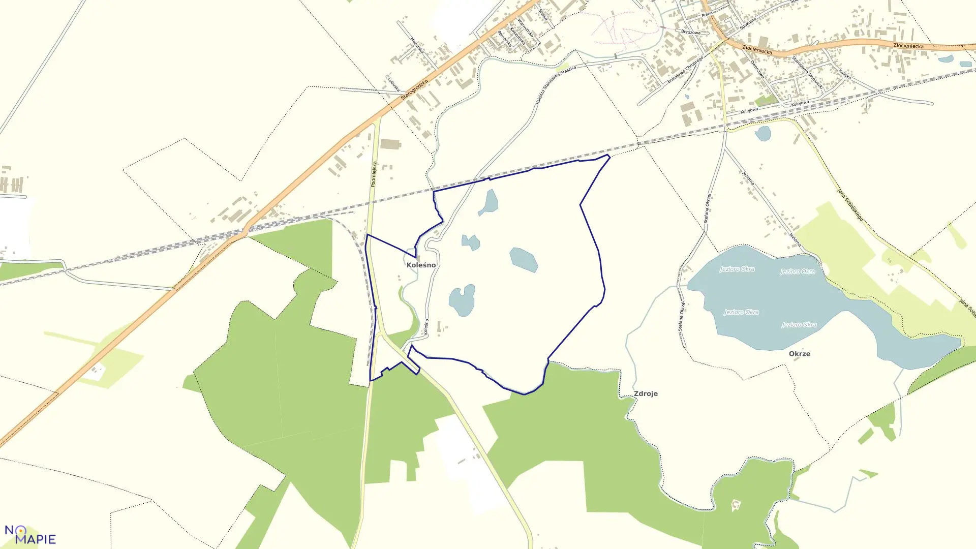 Mapa obrębu Drawsko Pom.-15 w gminie Drawsko Pomorskie